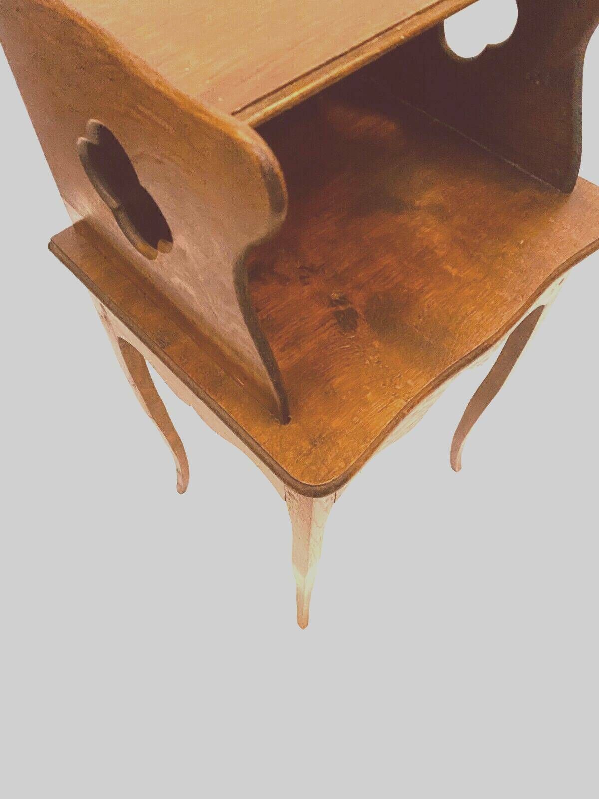 photo furniture Louis XV Style Bedside Table In Solid Oak 19th Century