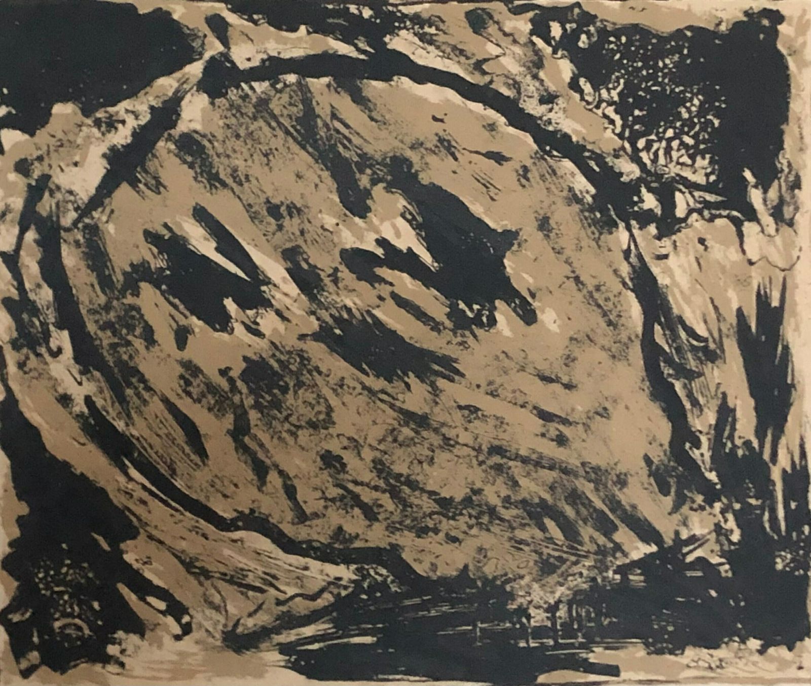 photo furniture Peter Brandes (1944 ) Vintage Original Lithograph   Abstract Expressionist Art By Renowned Artist From Denmark