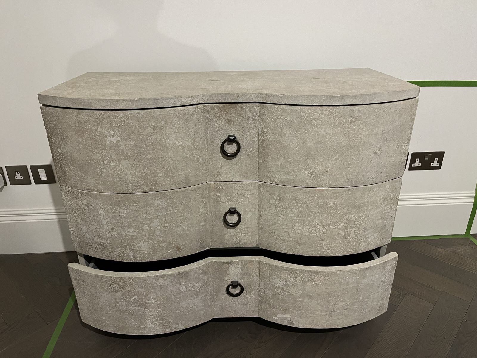 Luxury Vintage Mr Brown Chest In Putty Finish photo for sale