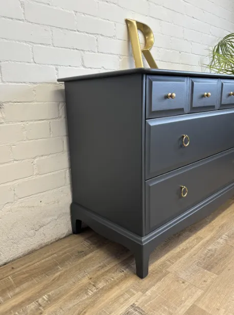 Furniture Stag Minstrel 4 Over 2 Chest Of Drawers Dark Grey photo