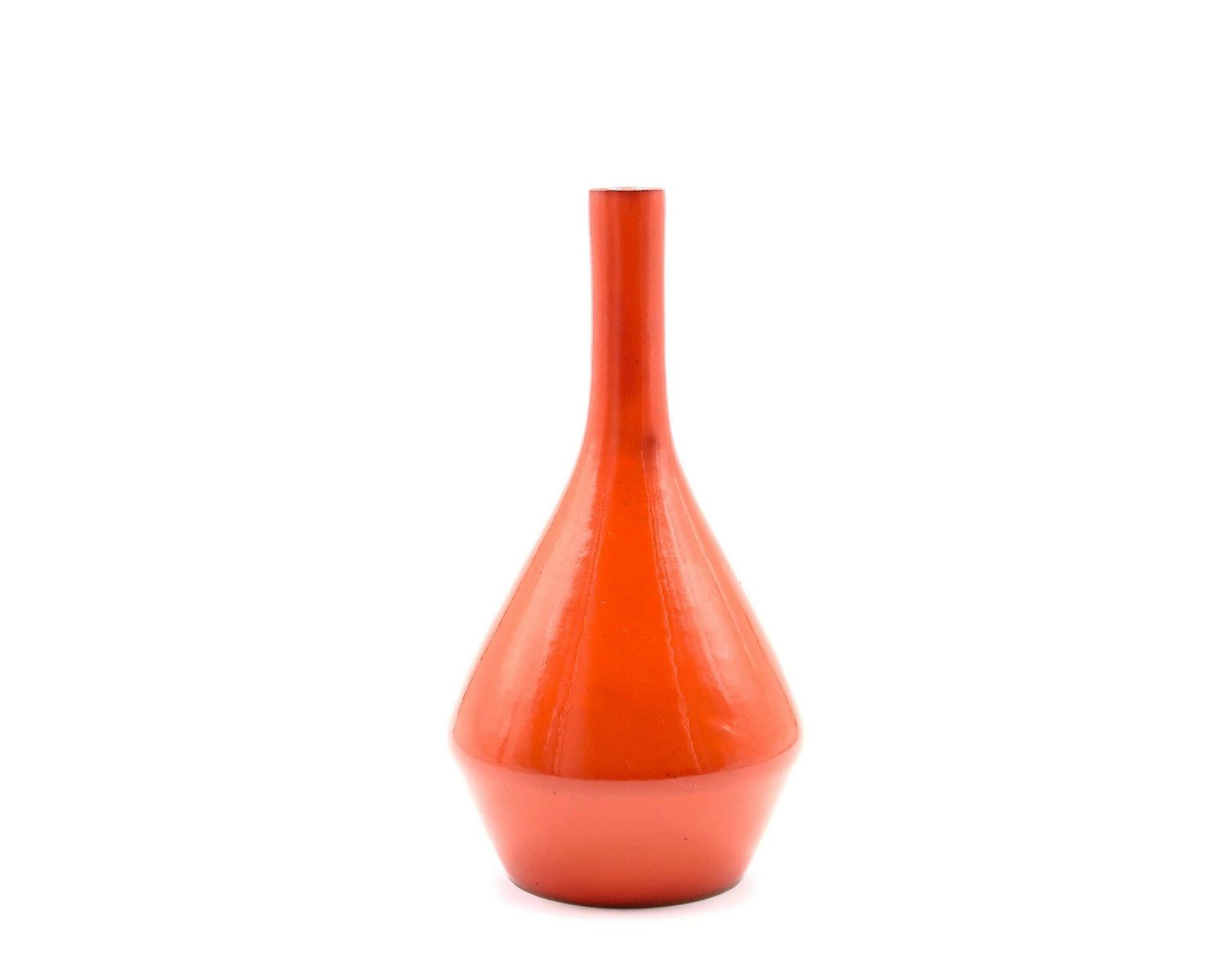 Franse Oranje Keramische Vaas Van Charles Voltz, Vallauris Ca. Jaren 1960 / In De Stijl Van Georges Jouve, Ruelland