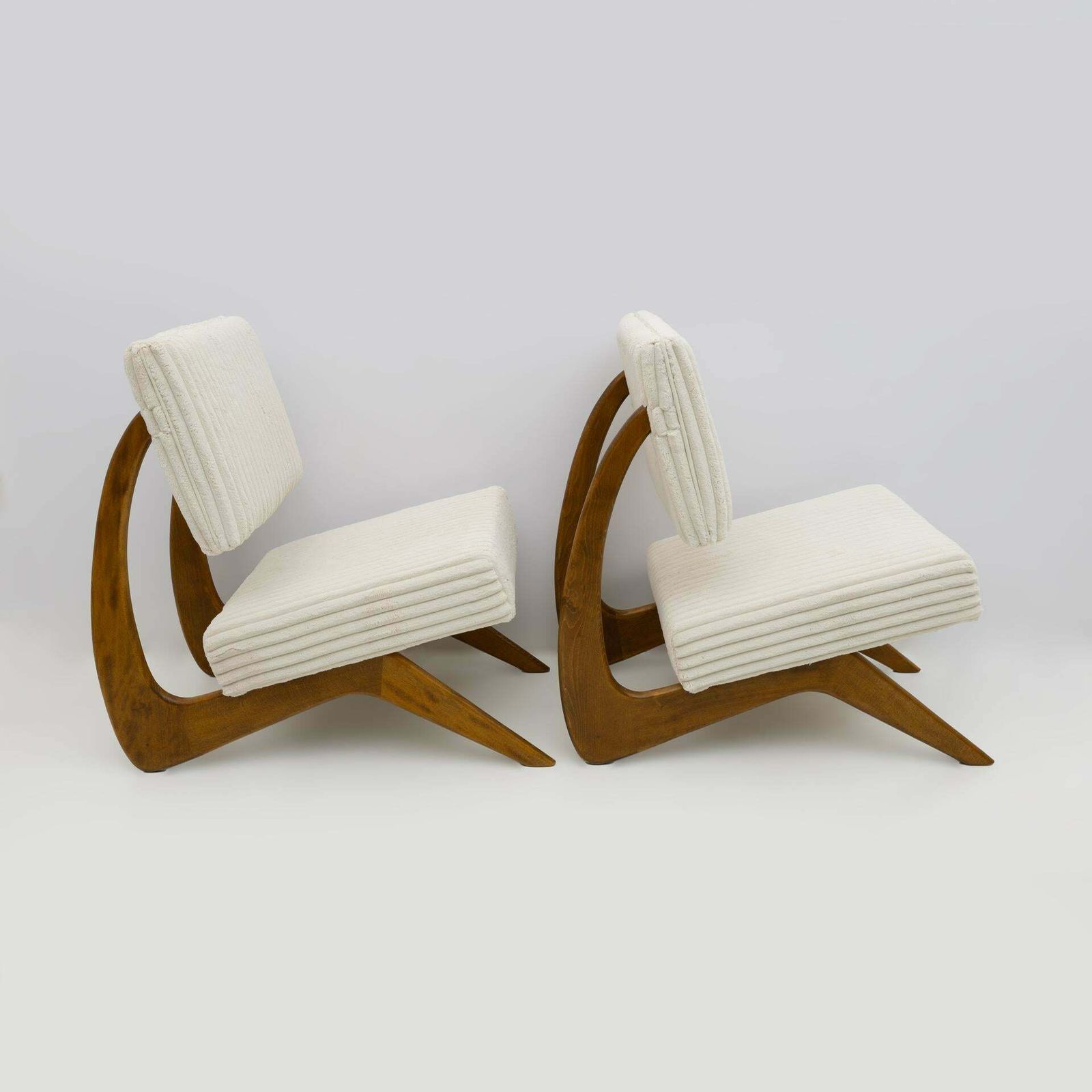 Pair Of Adrian Pearsall Midcentury Walnut Lounge Chairs For Craft Associates photo vinterior