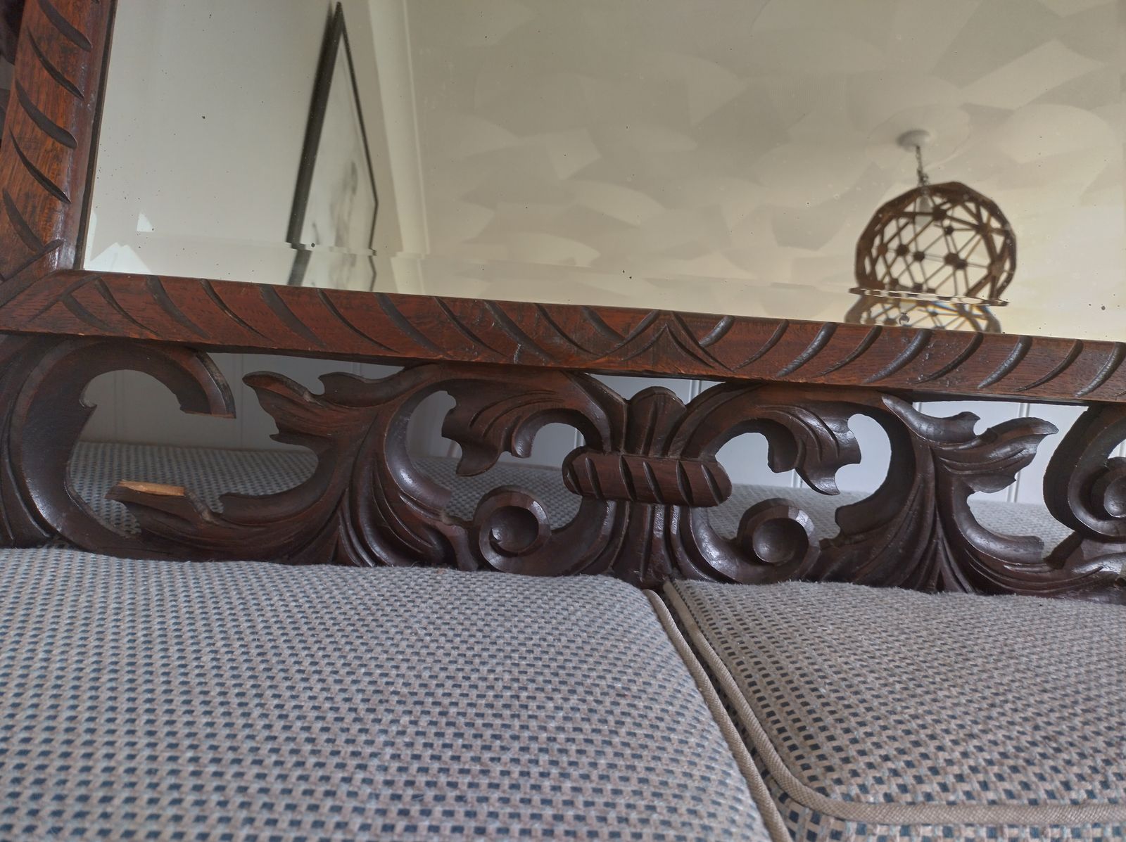 Oak Carved Mirror photo vinterior