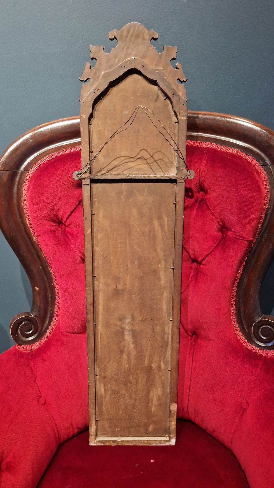 An Edwardian Mahogany And Painted Fretwork Mirror With A Painted Floral Panel photo Home Decor