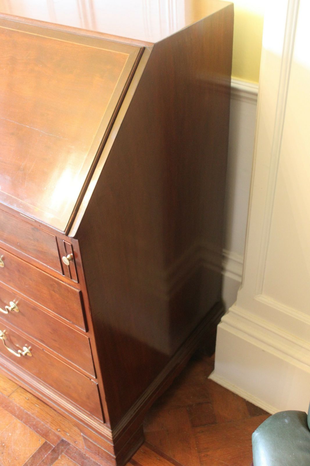 photo buy A Large George III Mahogany Bureau With Fitted Interior