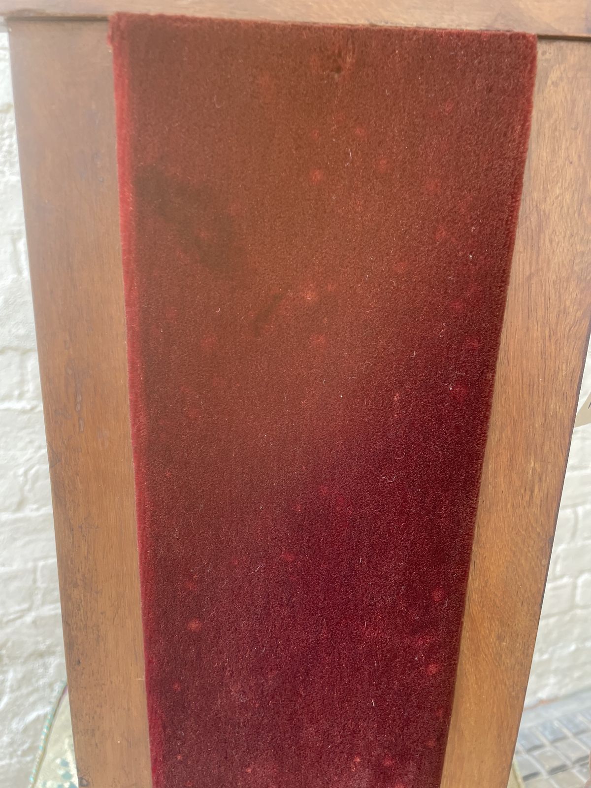 photo furniture 19th Mahogany Hall Chair With Embroidered  Upholstery