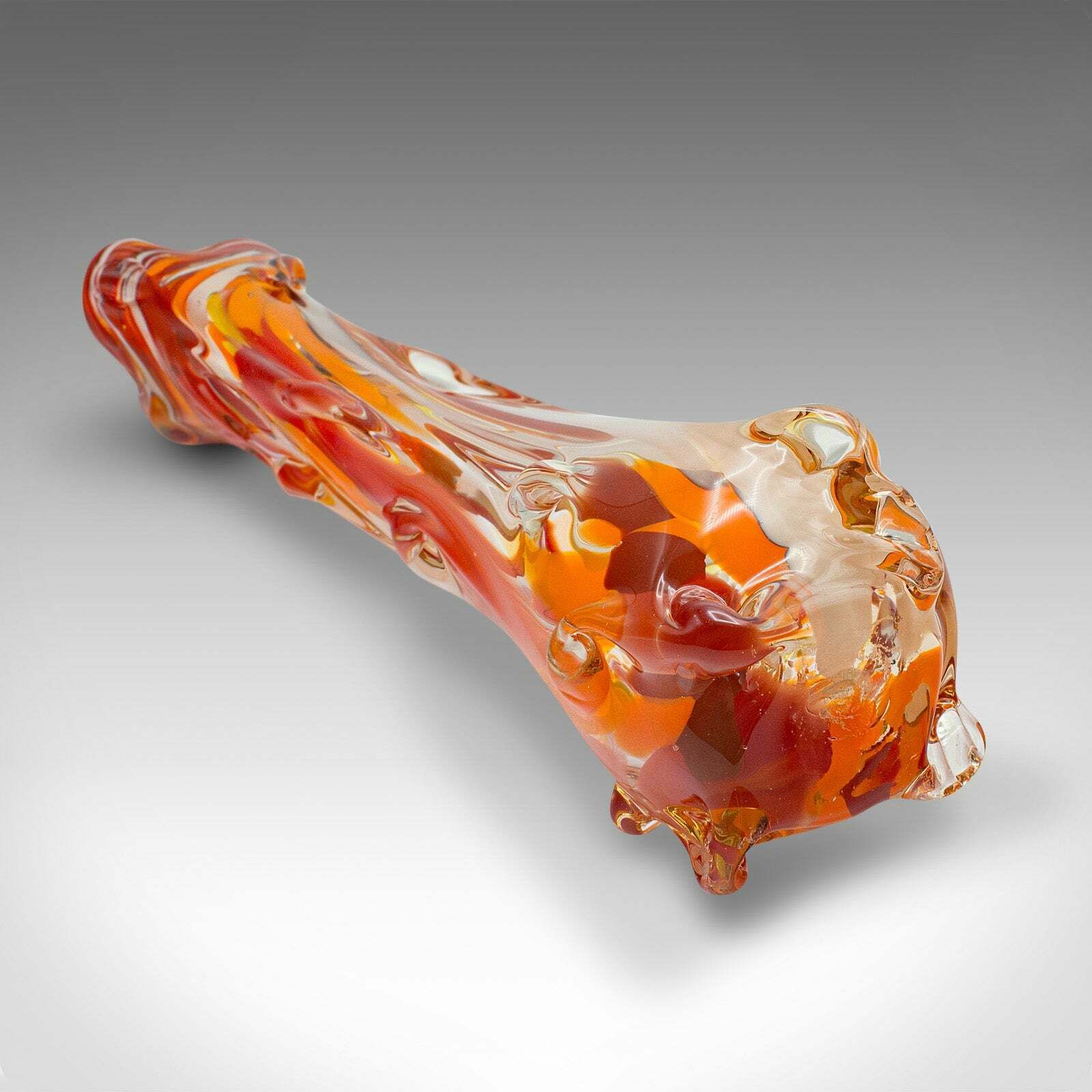 Tall Vintage Murano Explosion Vase, Italian, Art Glass, Flower Sleeve, C.1970 photo buy