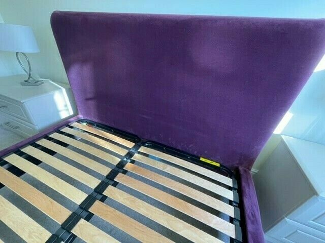 Loaf King Size 'Cookie' Bed In 'Drenched Damsons (Purple) Luxurious Clever Velvet photo Furniture