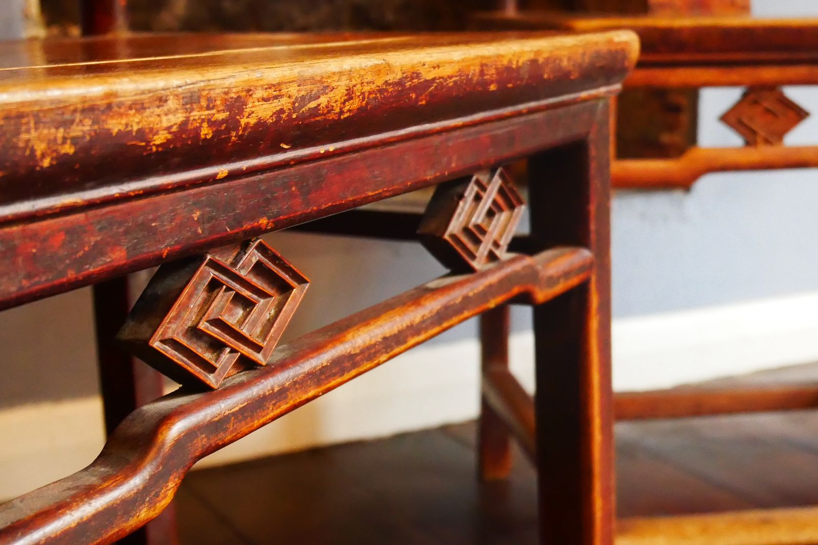 Pair Of Signed Late Qing Dynasty/Early Republic Era Yoke Back Chairs photo furniture