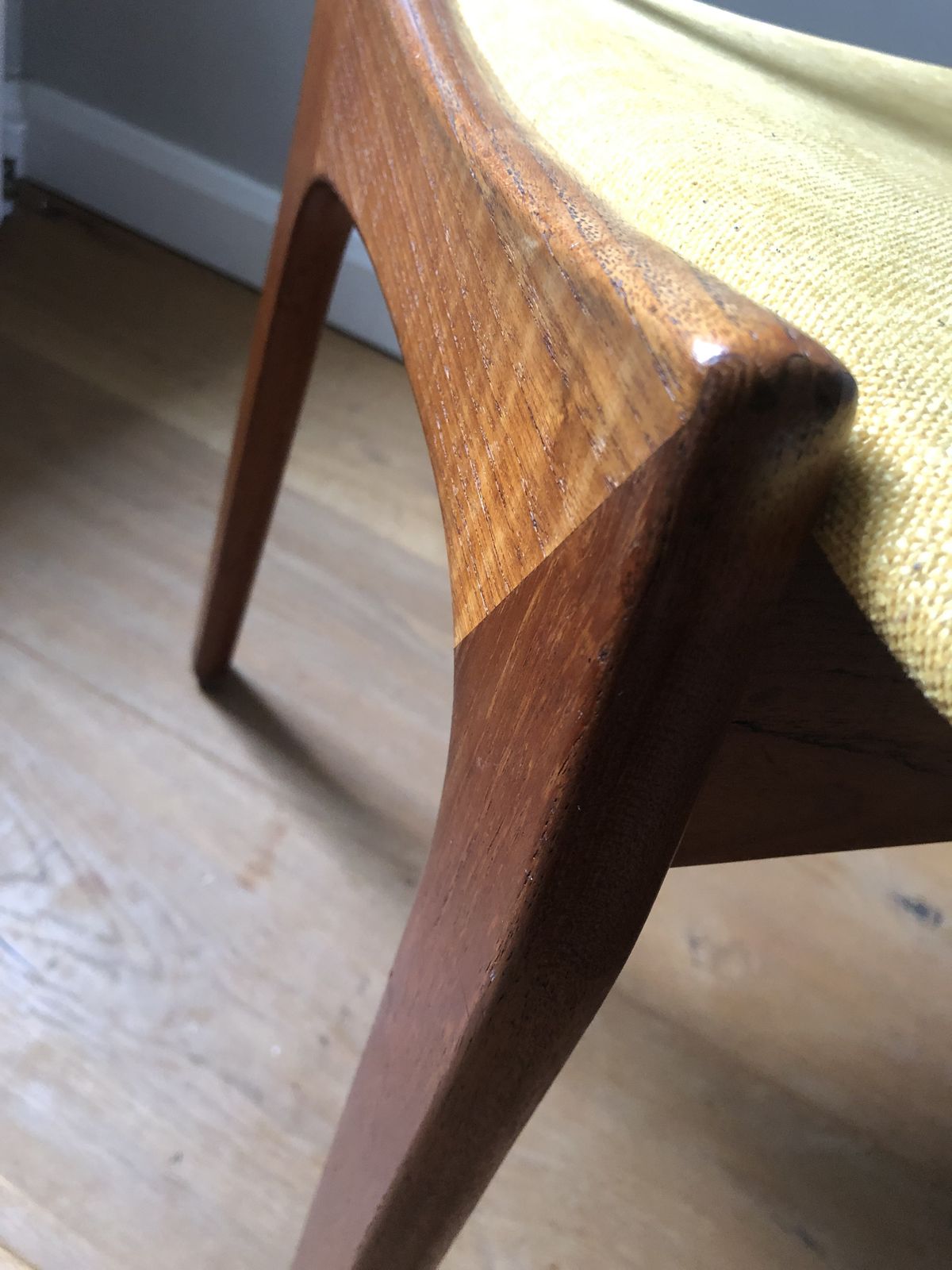 Midcentury Danish Set Of 5 Teak Dining Chairs By Kai Kristiansen C.1960 photo vinterior