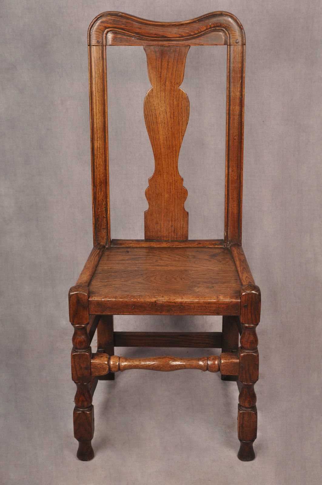A Set Of Four Queen Anne Oak & Elm Chairs photo for sale