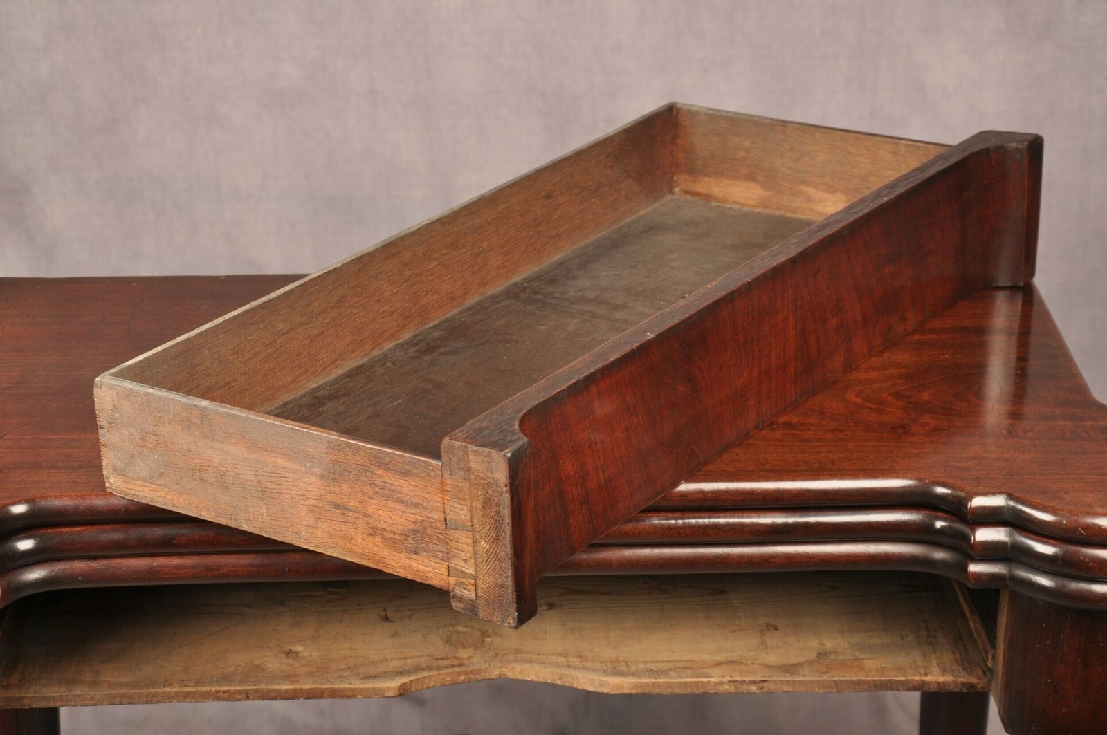 4500.0 Rare 18th Century Mahogany Triple Top Card Table photo