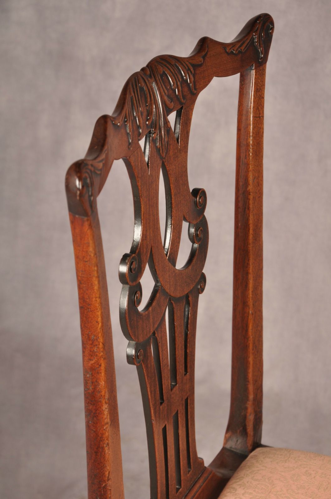 Fine Pair Of 18th Century Mahogany Chippendale Chairs photo 2600.0