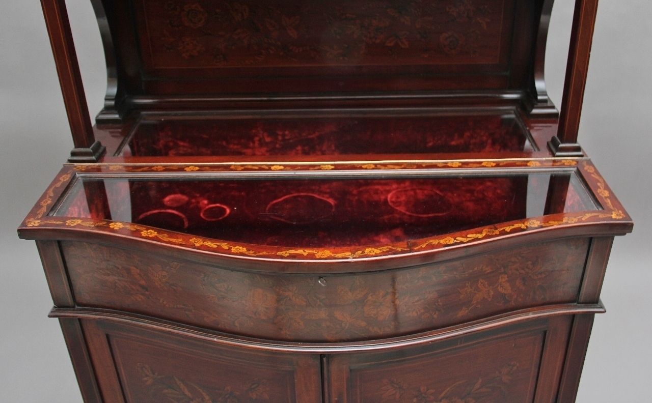 photo furniture 19th Century Mahogany And Inlaid Display Cabinet