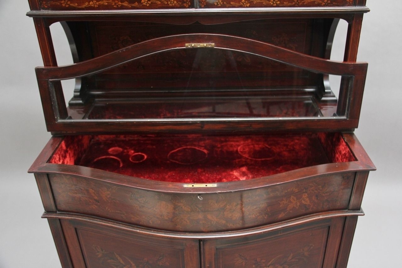 photo for sale 19th Century Mahogany And Inlaid Display Cabinet