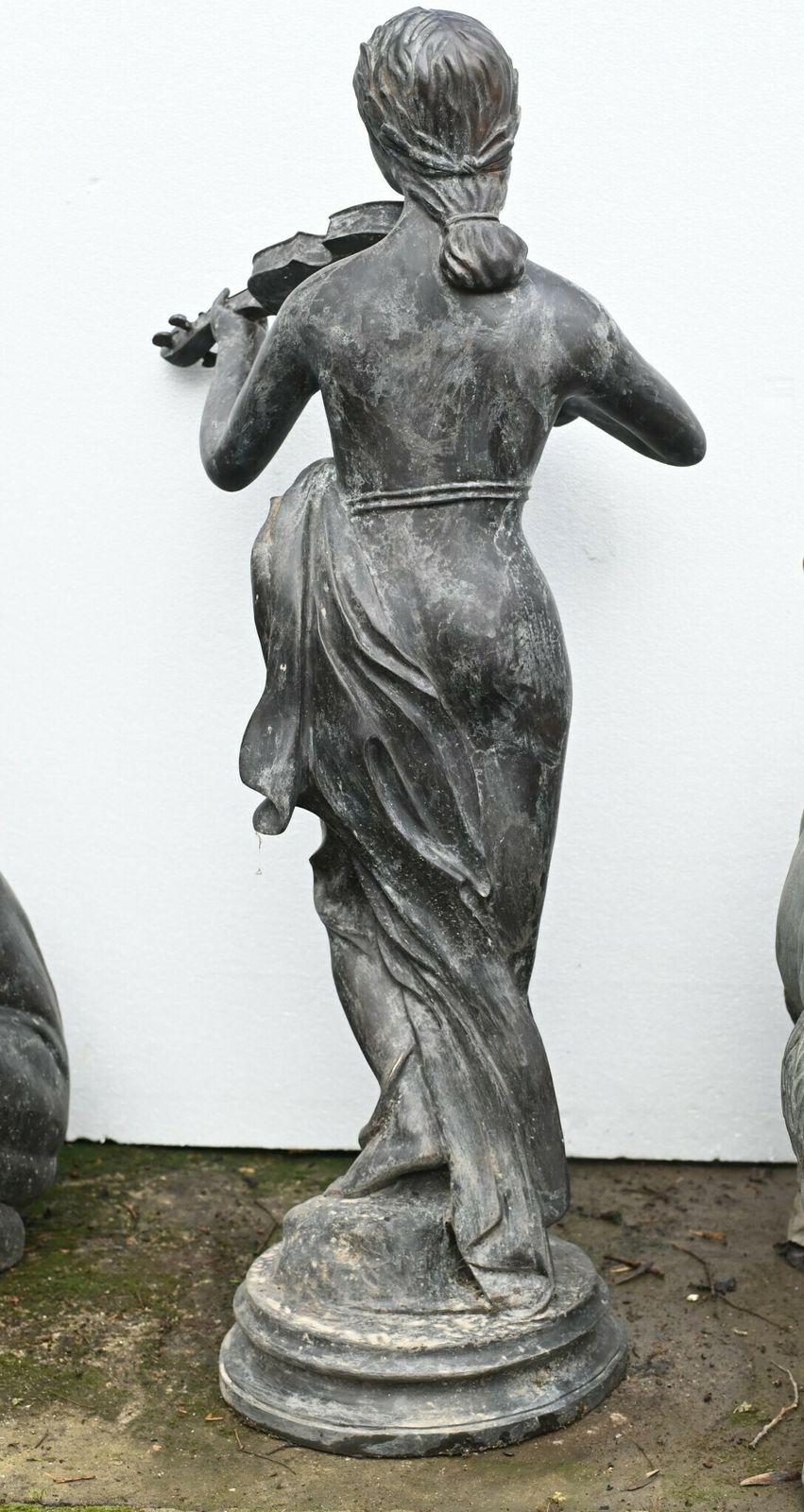 Bronze Female Violinist Statue Roman Maiden Garden Art Violinist photo 1750.0