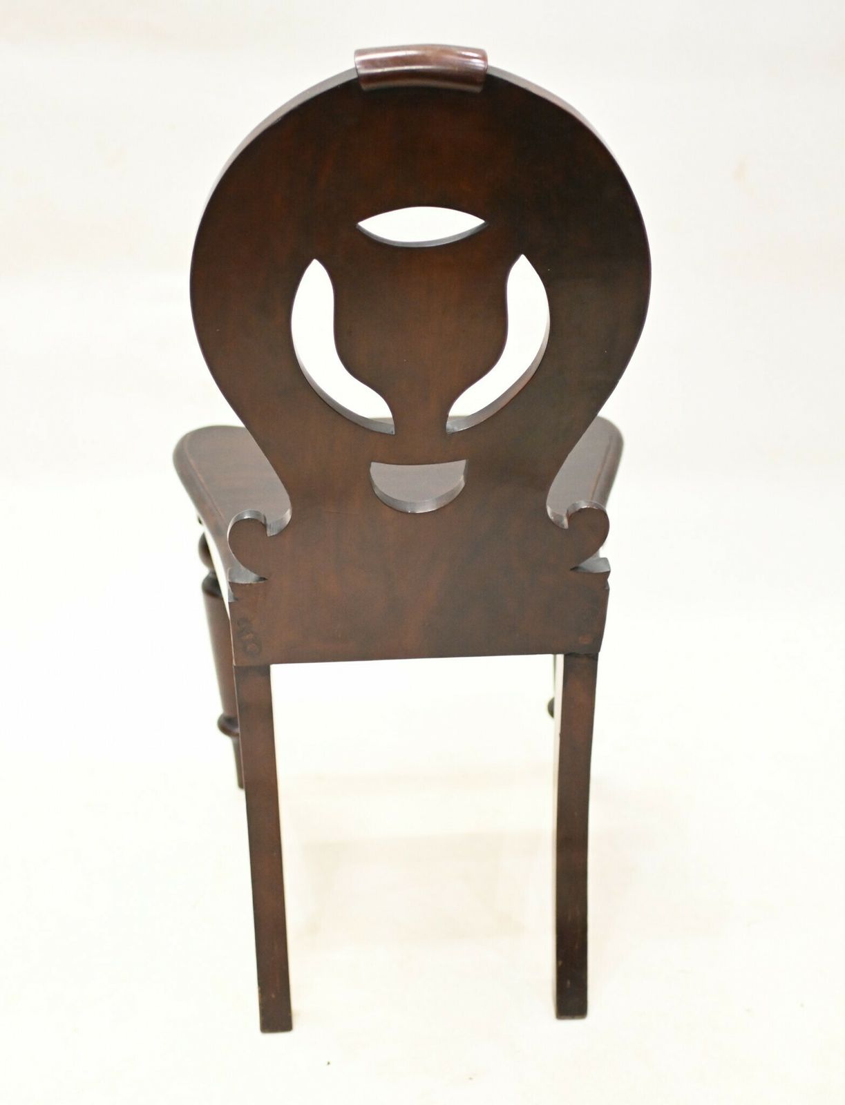 Pair Mid Victorian Hall Chairs Mahogany 1840 photo 1100.0