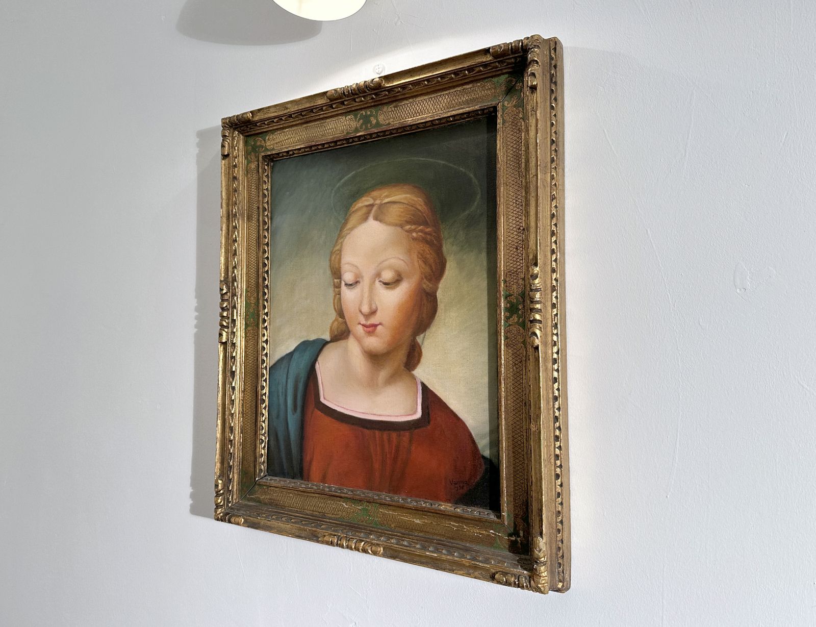 Madonna Of The Goldfinch   Oil On Canvas   Vanna 1938 photo Art