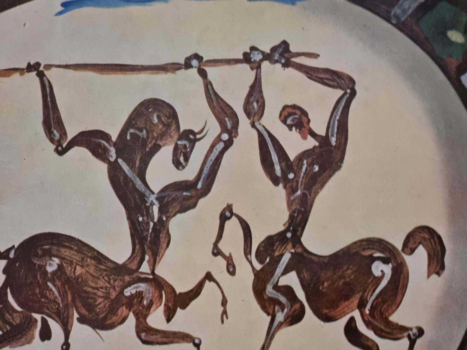 Albert Skira Print Of Battle Of Centaurs, Ceramic Plate, "Céramiques De Picasso" photo Art