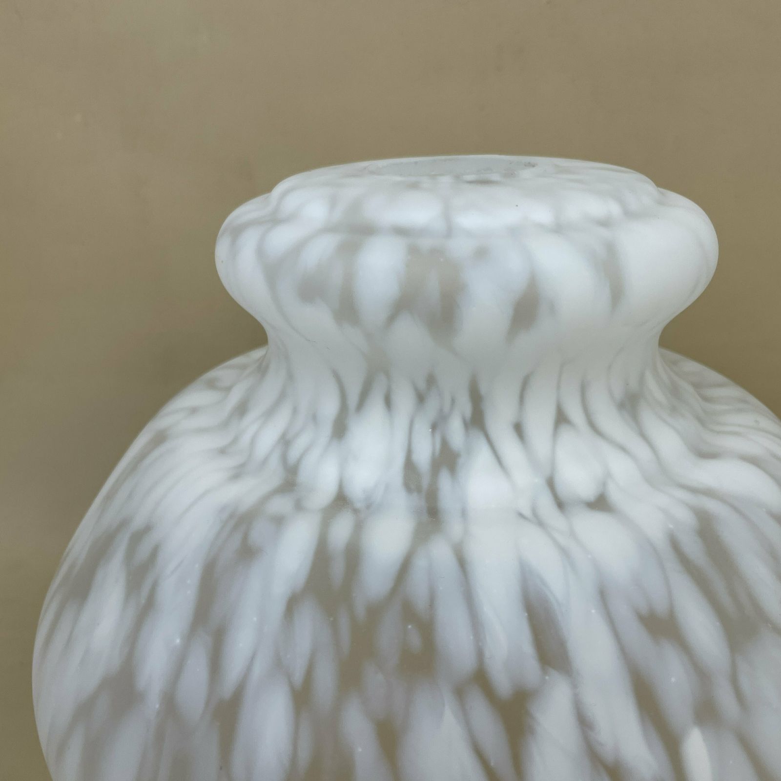 Glass Ceiling Lamp Shade White Speckled Lampshade Stain Glass Tiffany Style Lightshade Light Patterned Frosted Milky Pendant Art Deco photo 79.0