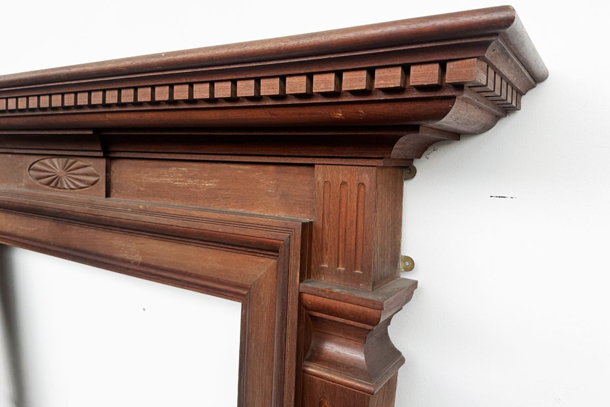 Large Victorian Walnut Fireplace Surround photo 1950.0