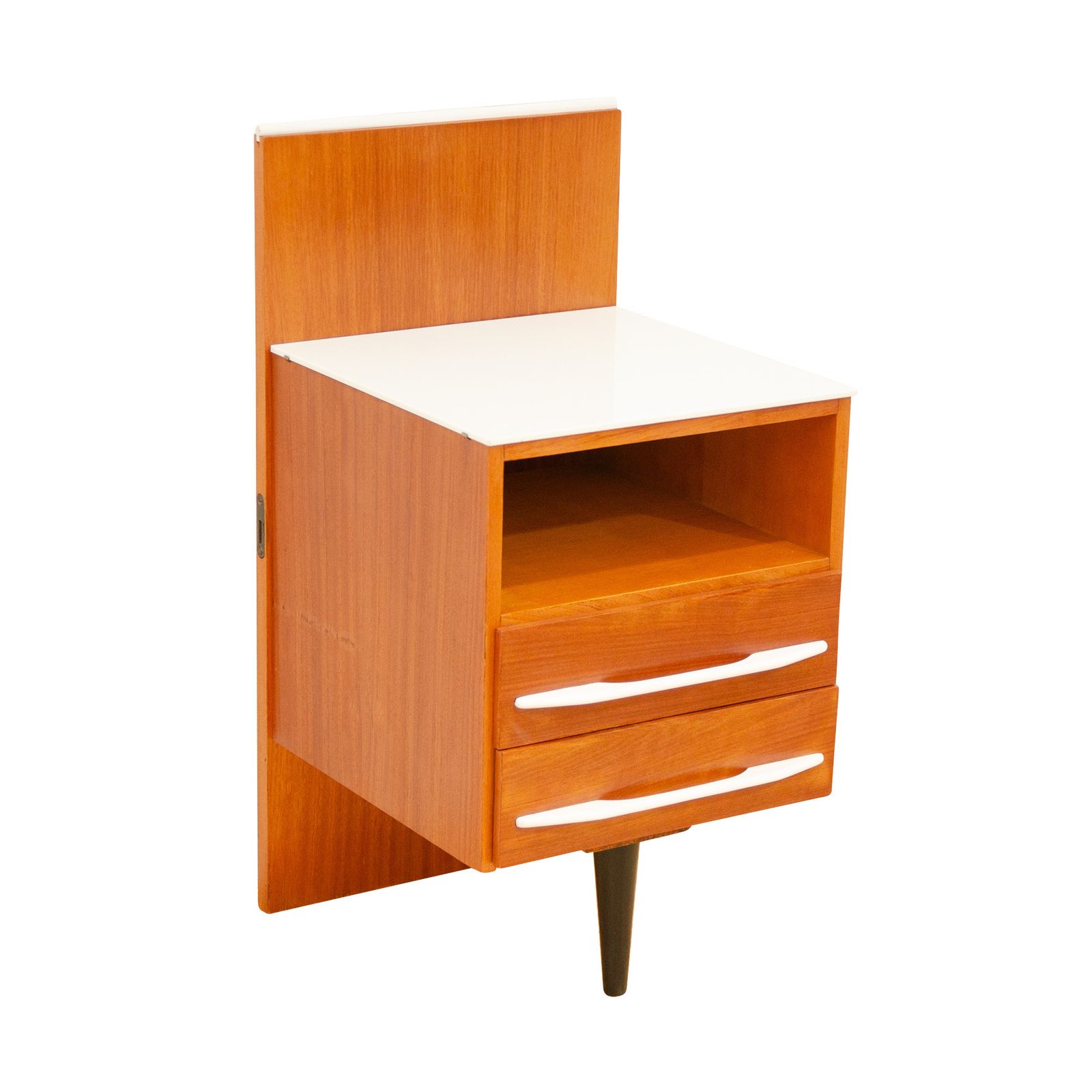 Furniture Pair Of Fully Renovated Bedside Tables By Mojmír Požár, 1960's, Czechoslovakia photo