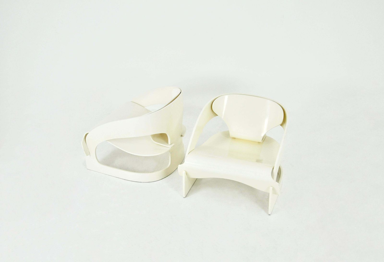 Model 4801 Armchairs By Joe Colombo For Kartell, 1960s, Set Of 2 photo for sale