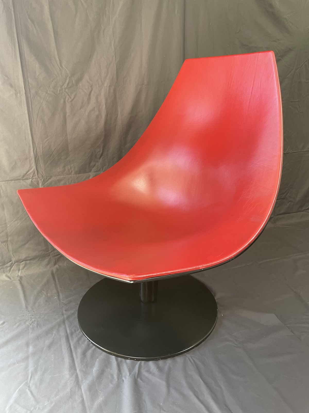 Vintage Leather Moon Armchair Lounge Swivel Chair By Pietro Arosio For Tacchini photo vintage