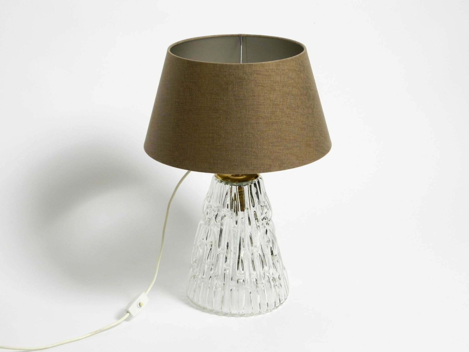 Heavy Large Mid Century Modern Glass Table Lamp By Rupert Nikoll Vienna Height photo Lighting