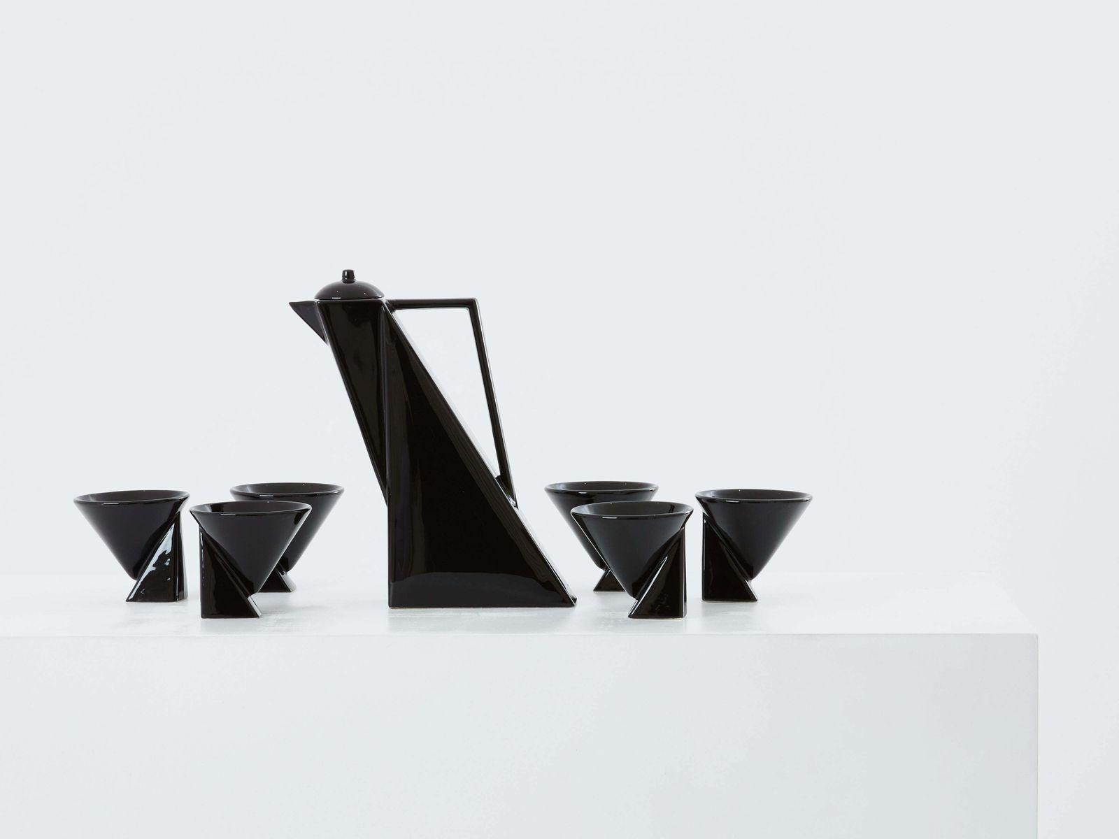 photo furniture Pierre Casenove For Studio Salins Glazed Ceramic Coffee Set 1980s