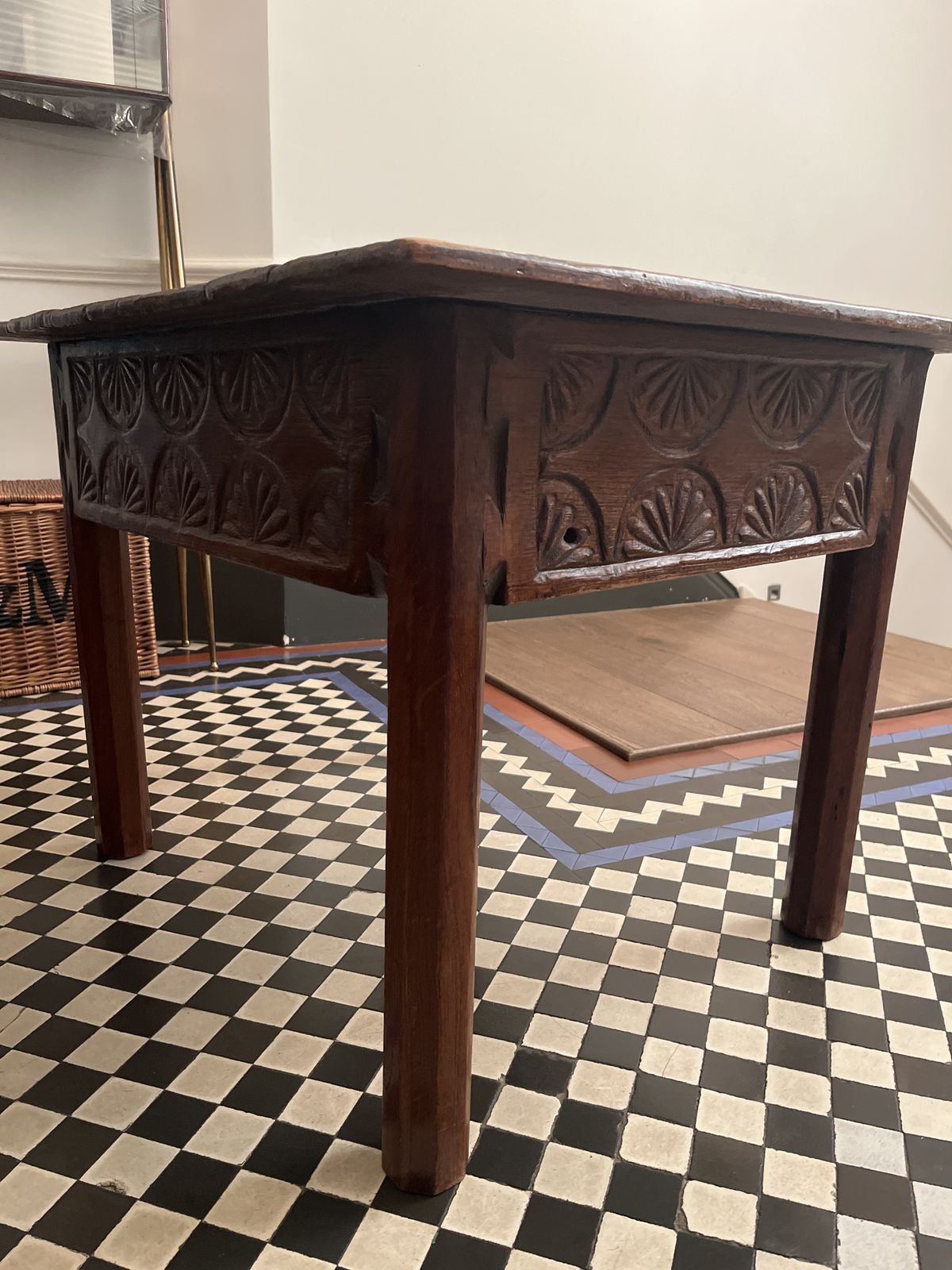 South American Vintage Wood Table photo for sale
