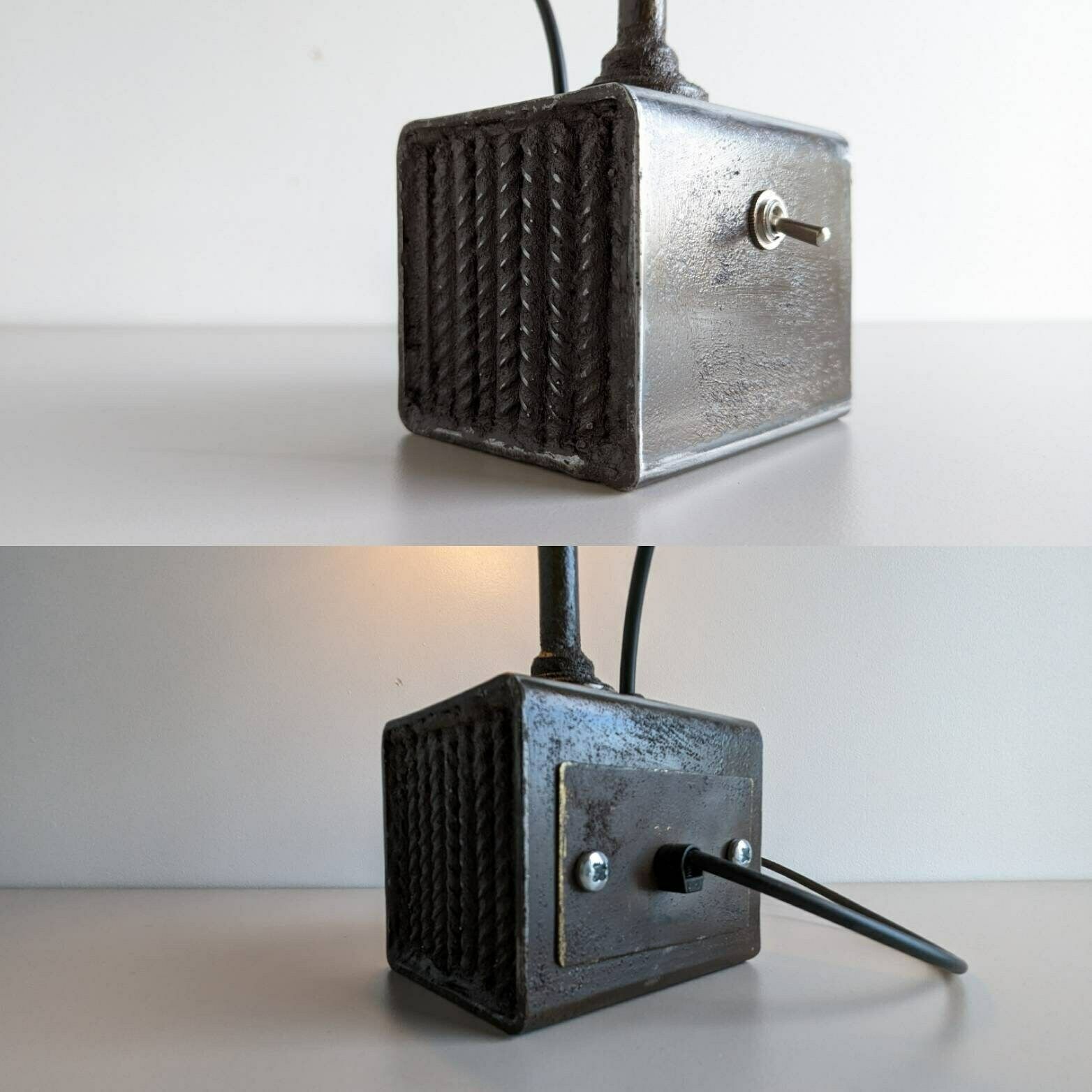photo for sale Vintage Industrial Ship's Wheel Gate Valve Upcycled Into Accent Table Lamp