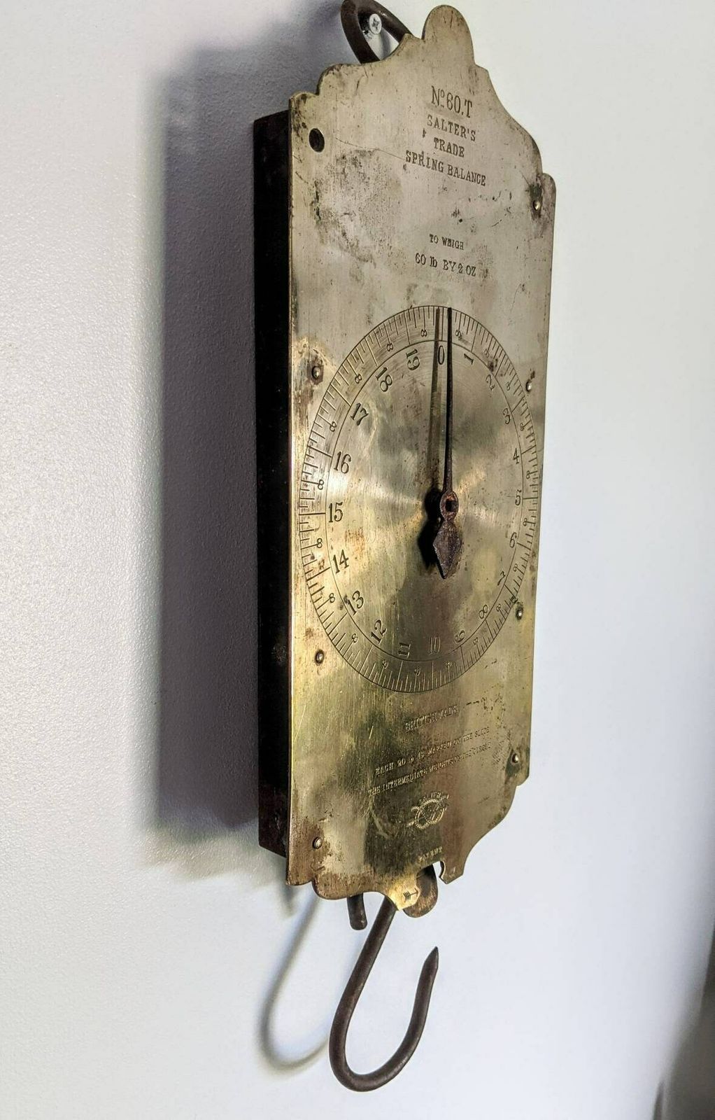 Antique Vintage No 60.T Salter's Trade Spring Balance, British Made photo Art