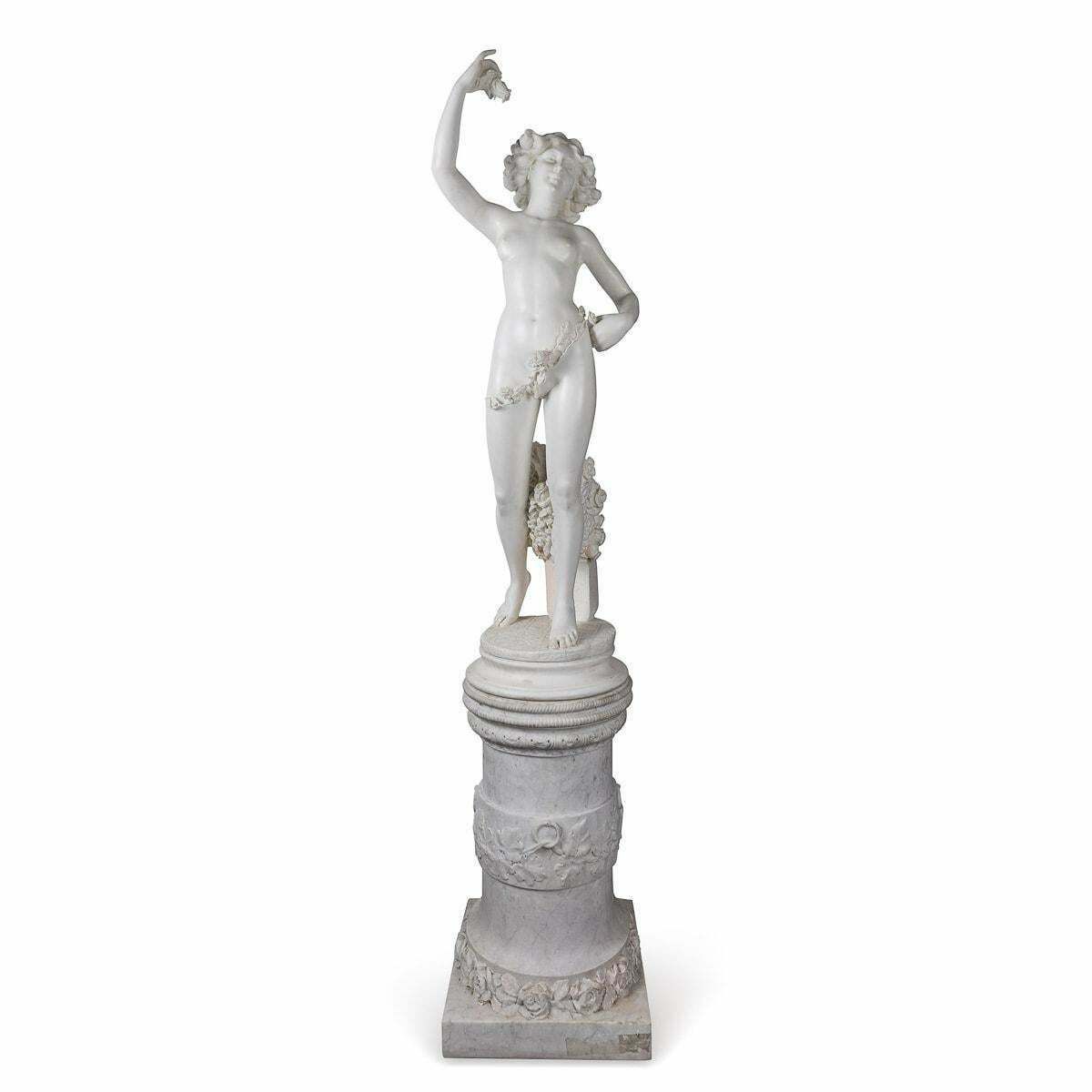 19th Century Italian Marble Figure Of A Nude, Adolfo Cipriani (1880 1930) photo furniture