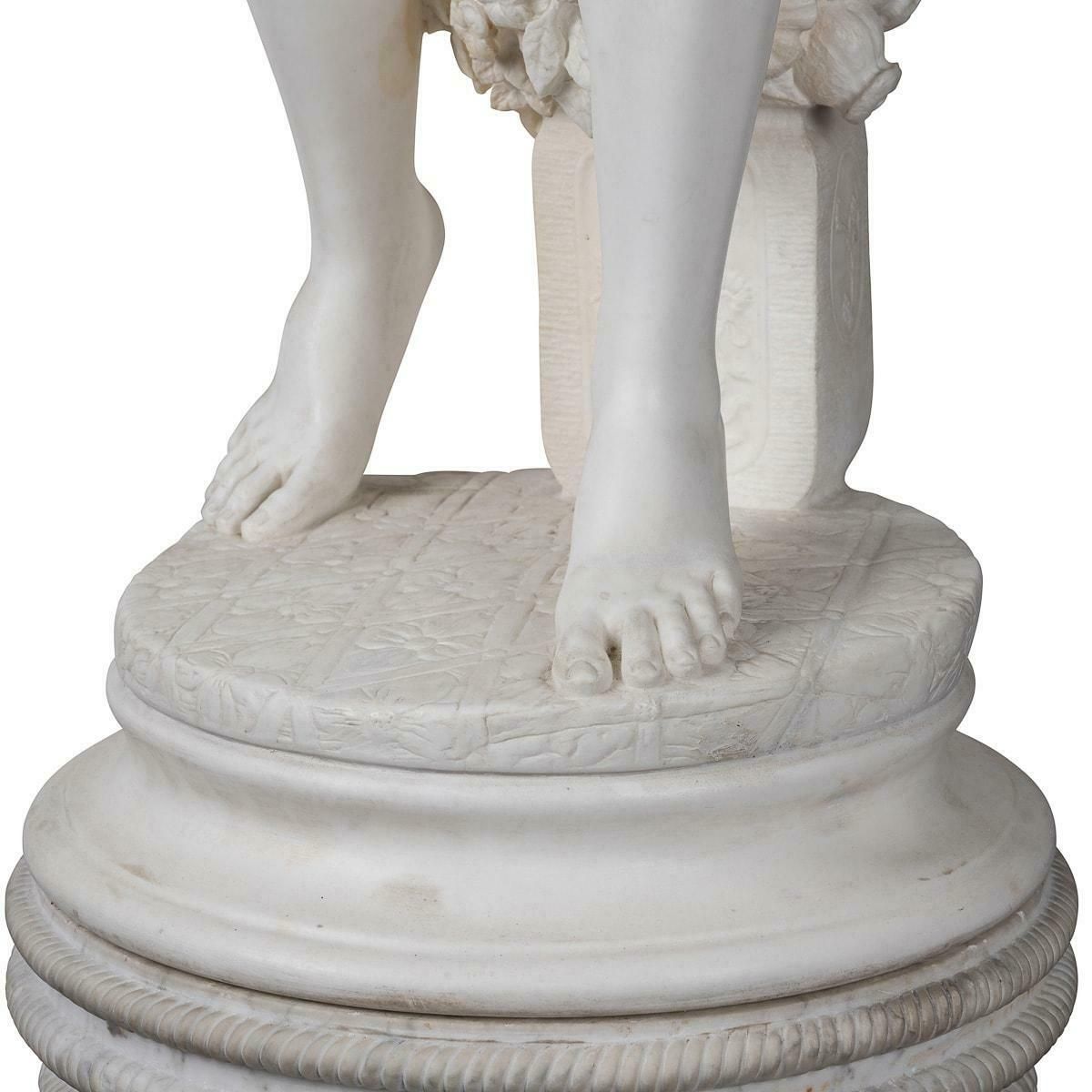 Art 19th Century Italian Marble Figure Of A Nude, Adolfo Cipriani (1880 1930) photo