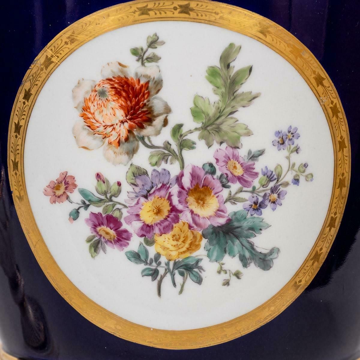 photo vinterior Antique 19th Century German Kpm Porcelain Two Handled Vases And Covers C.1890