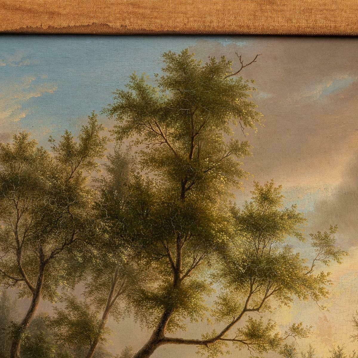 Antique 19th Century Oil On Panel Pastoral Setting, Martin Verstappen 1773 1852 photo vintage