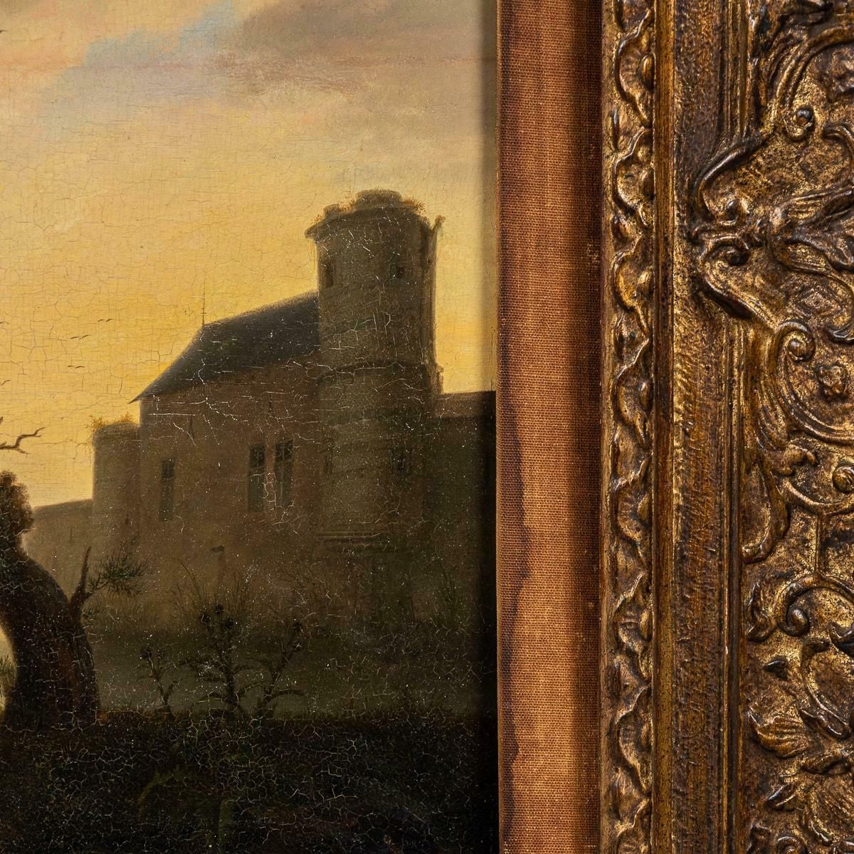 photo buy Antique 19th Century Oil On Panel Pastoral Setting, Martin Verstappen 1773 1852