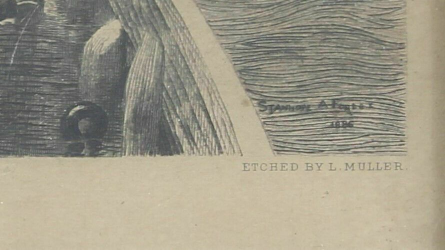Etching By L. Muller After S. Forbes, Titled "Off To The Fishing Ground" photo 50.0