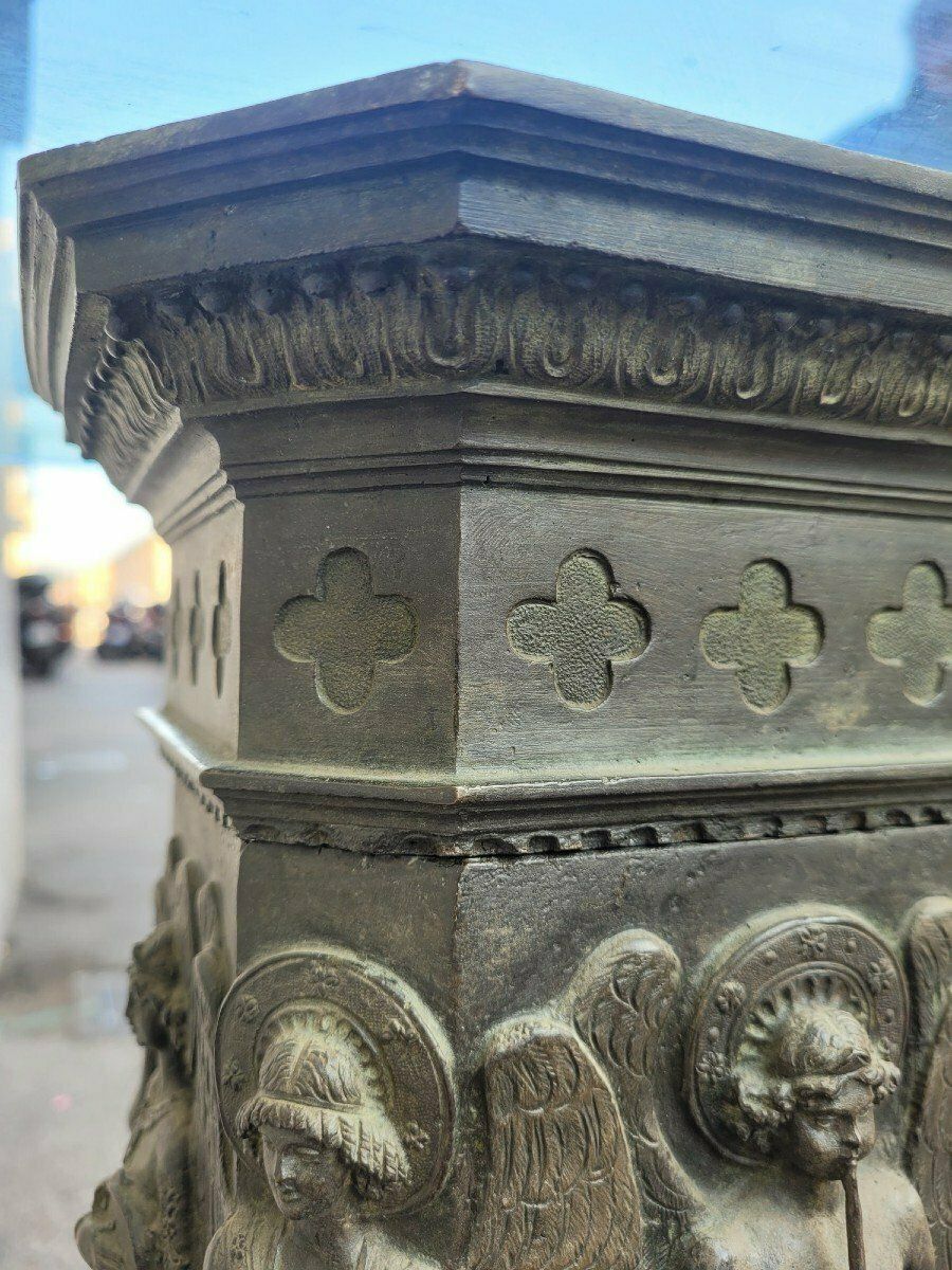 Furniture C Zocchi (After), Monument To Dante, Bronze Reduction, Late 19th/Early 20th Century photo