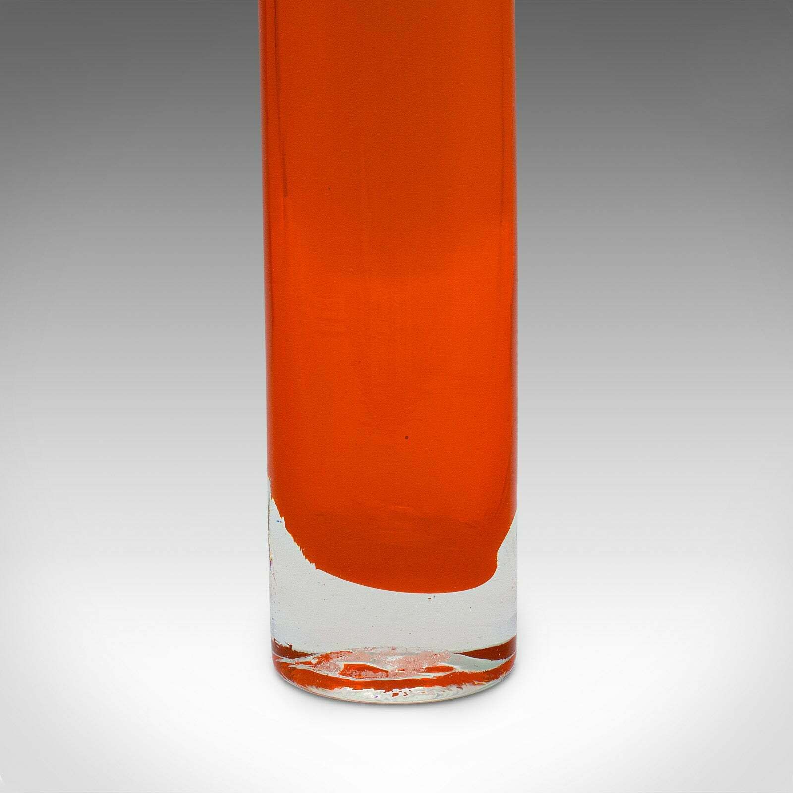 395.0 Duo Of Vintage Flower Sleeves, Scandinavian, Art Glass, Posy Vase, Circa 1970 photo