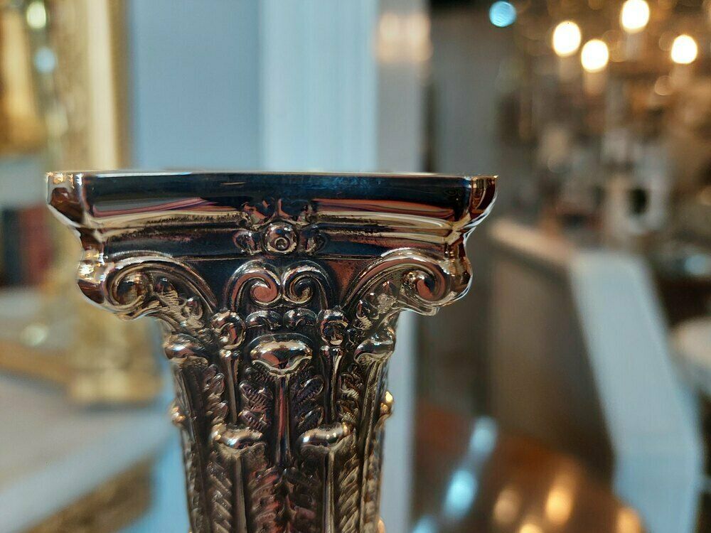 Victorian Neo Classical Silver Plated Candlestick photo Home Decor