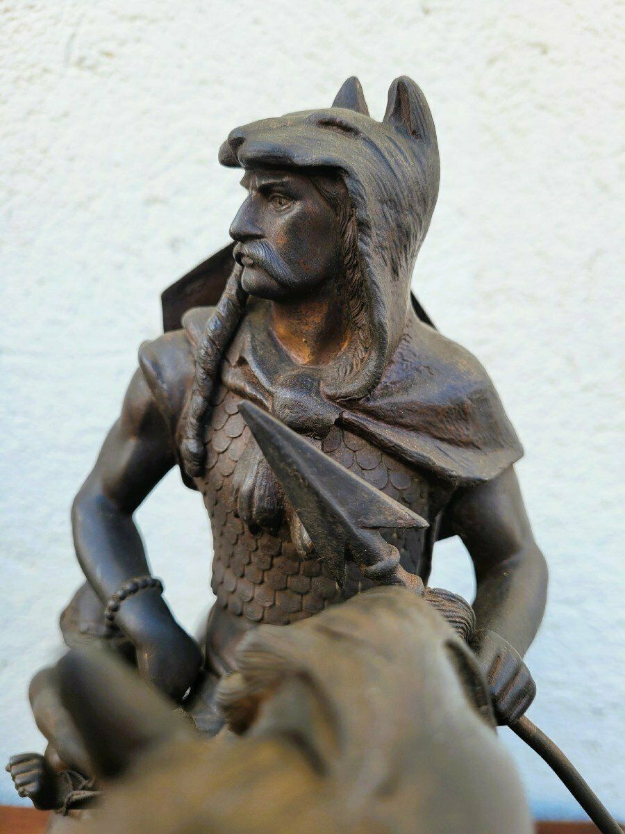 Gaulish Chef On Horseback In Bronze, 19th Century photo vinterior