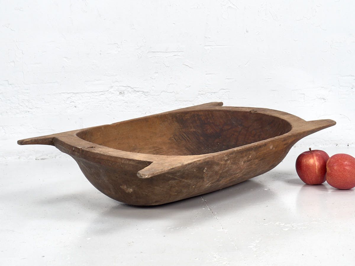 Antique Wooden Bowl For Centerpiece (C.1900) photo furniture