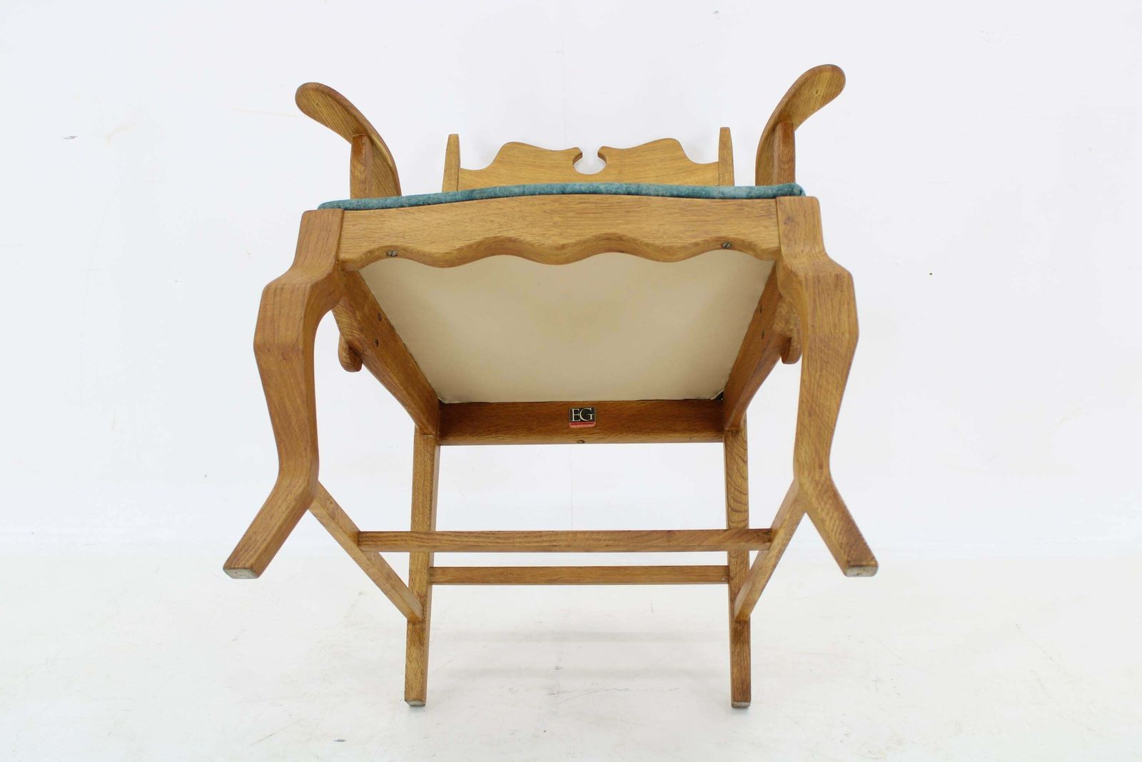 photo vinterior 1960s Henning Kjærnulf Razorblade Armchair In Solid Oak For Eg Møbler, Denmark