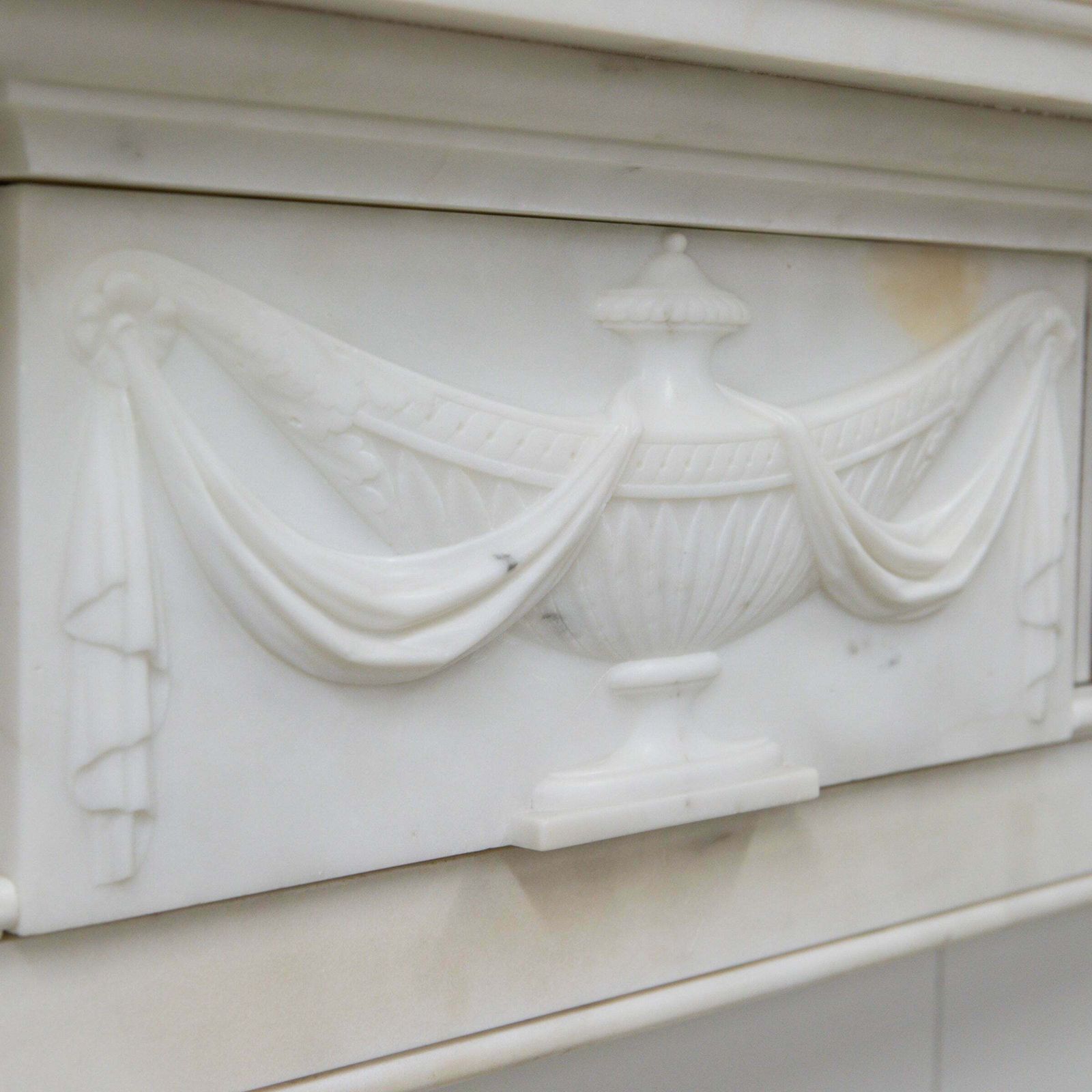 Marble Antique Late Georgian Statuary And Spanish Brocatello Inlay Chimneypiece C.1790 photo 18000.0