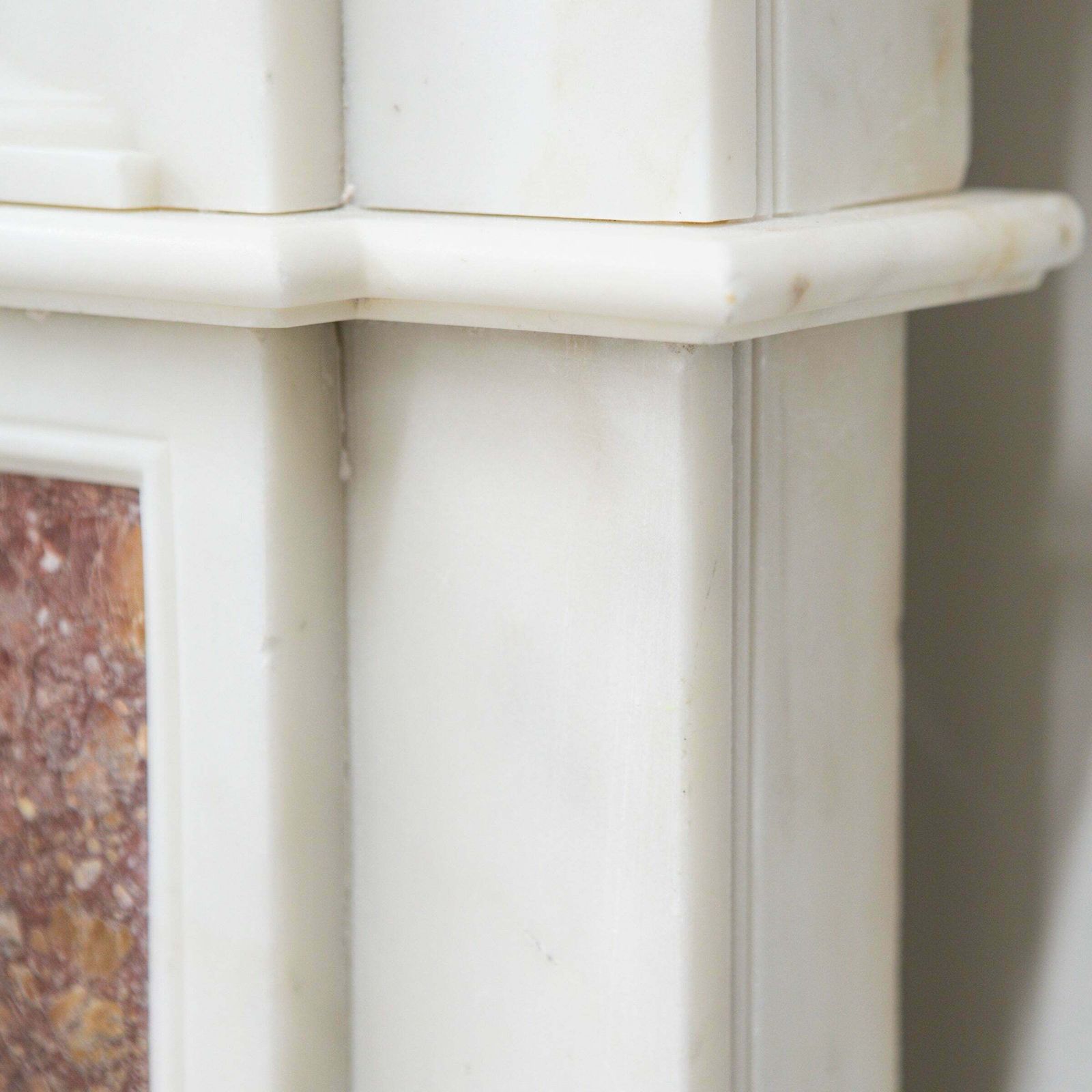 photo buy Marble Antique Late Georgian Statuary And Spanish Brocatello Inlay Chimneypiece C.1790