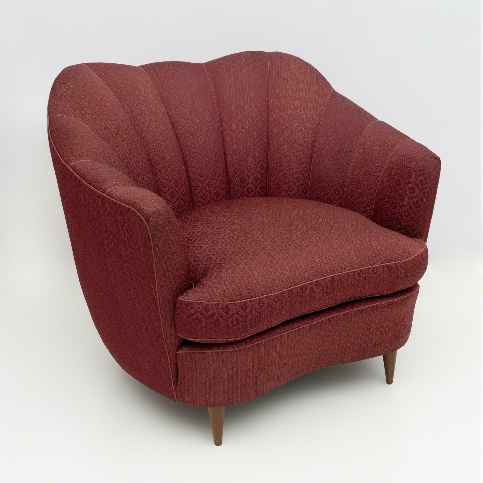 Pair Of Gio Ponti Mid Century Modern Velvet Armchairs For Casa E Giardino, 1950s photo Furniture