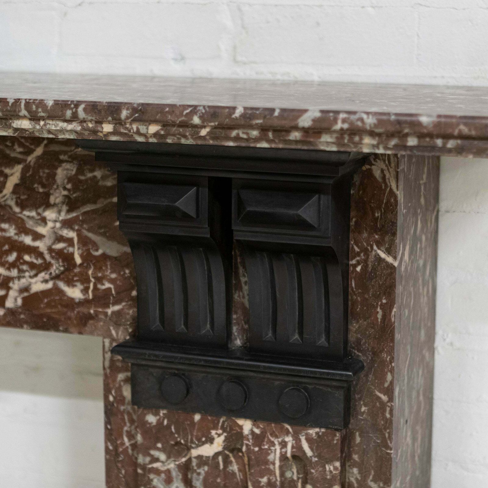 Large Antique Rouge Royal Red Marble Fireplace Surround photo buy