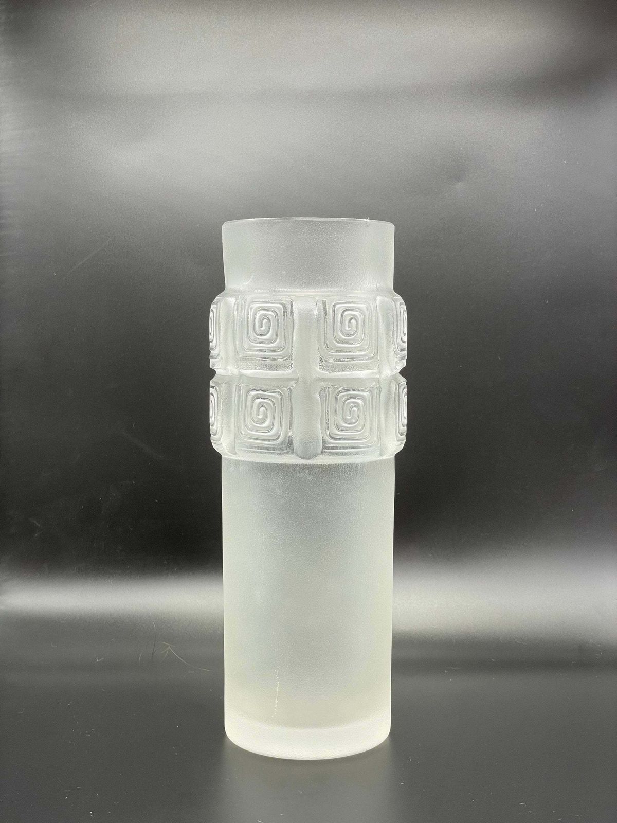 1970s Peill & Putzler Brutalist Swirl Glass Vase